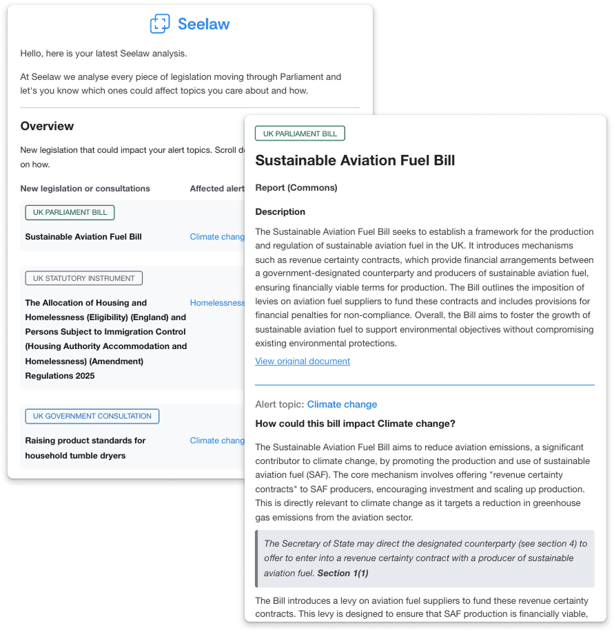 Alert overview interface